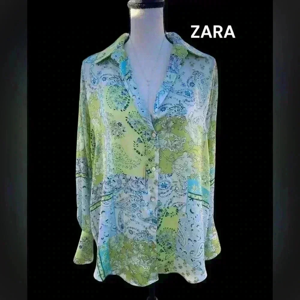 Zara button-down blouse size small - image 1